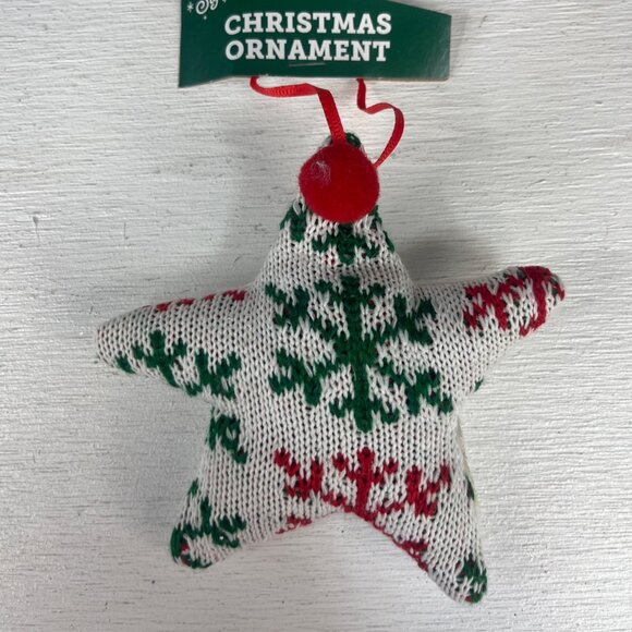 Holiday Style Christmas Ornament Set of 6 Material Knit New - Picture 4 of 8